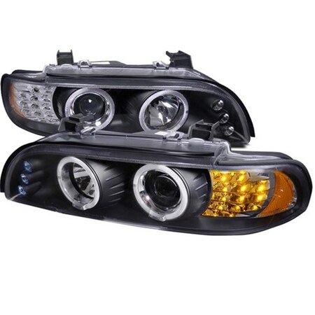 Overtime LED Halo Projector Headlights with LED Signal for 01 to 03 BMW 5-Series- Black - 10 x 25 x 26 in. OV3190211